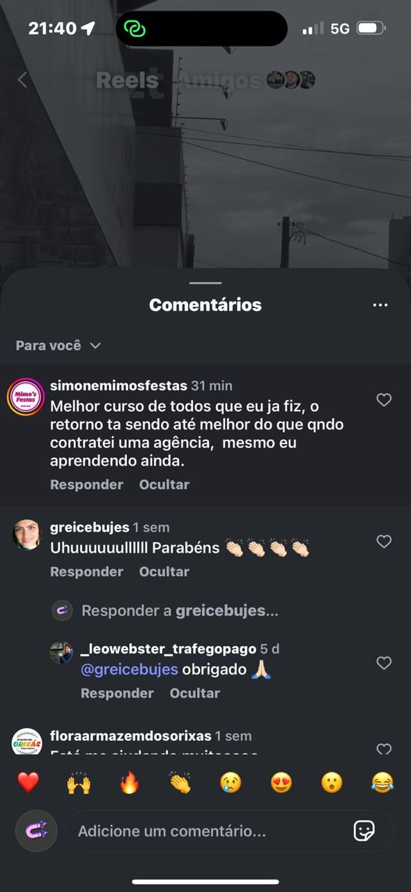 Comentários positivos sobre os cursos da Avante