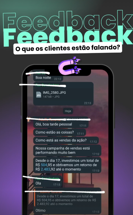 Cliente relata retorno positivo de campanha de vendas