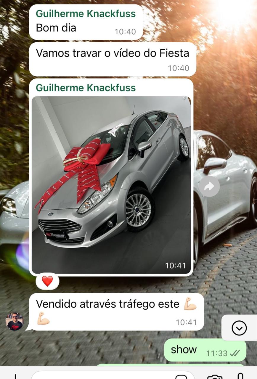 Cliente confirma veículo vendido através do tráfego pago