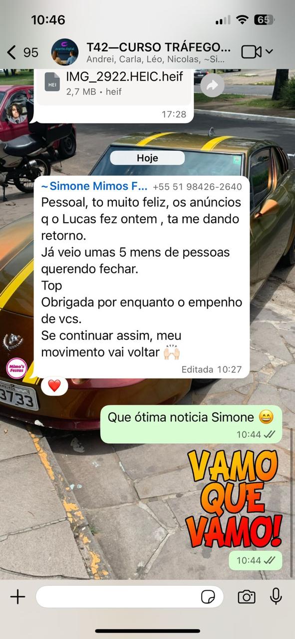 Cliente relata retorno dos anúncios